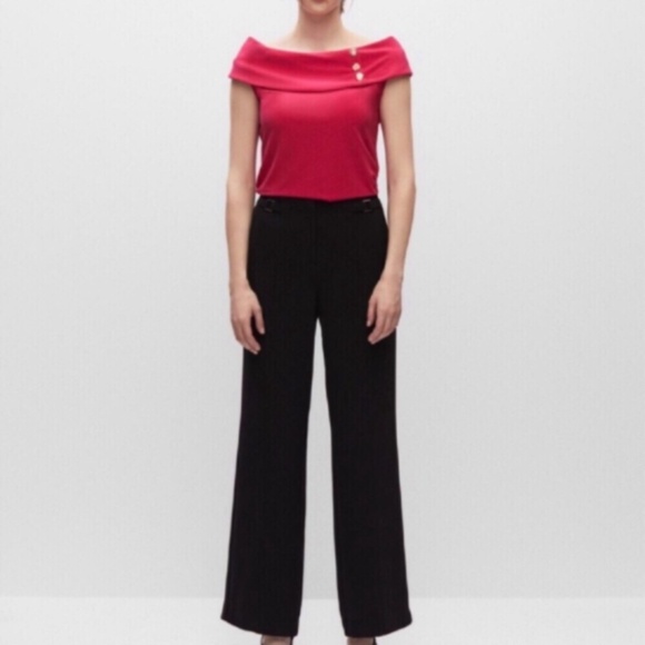 MASSIVE $10 SALE Melanie Lyne Pink Off Shoulder Blouse - Picture 4 of 13